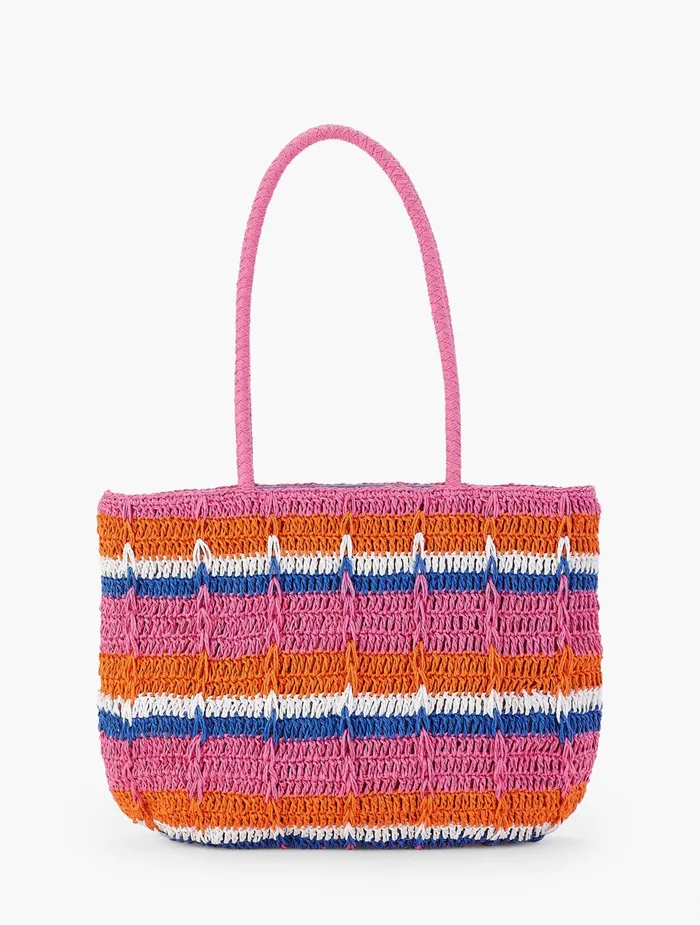 Women Handbags Talbots Straw Tote Bag Watermelon Multi