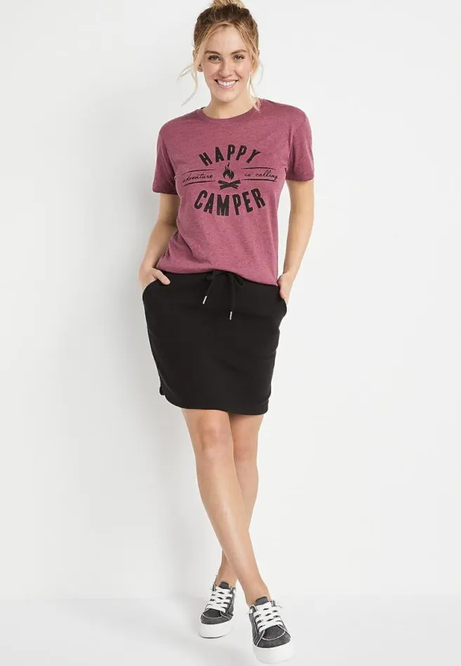 Women Happy Camper Oversized Graphic Tee Maurices Tops