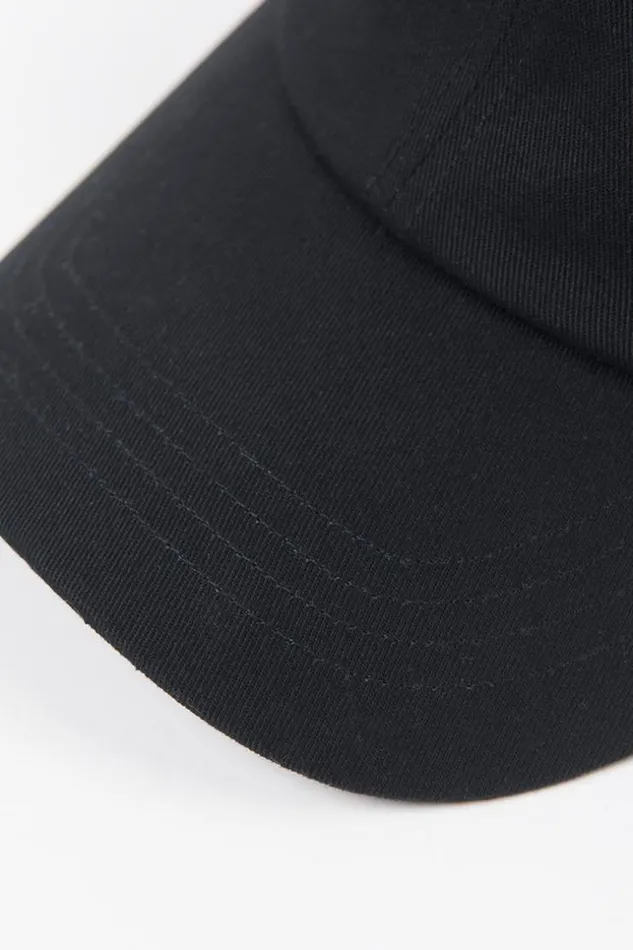 Women Hats and Scarves Cupshe Rendezvous Minimalism Black Baseball Cap Black