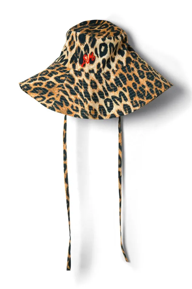 Women Hats Damson Madder Leopard Print Sunhat