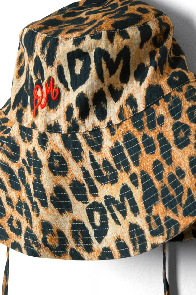 Women Hats Damson Madder Leopard Print Sunhat