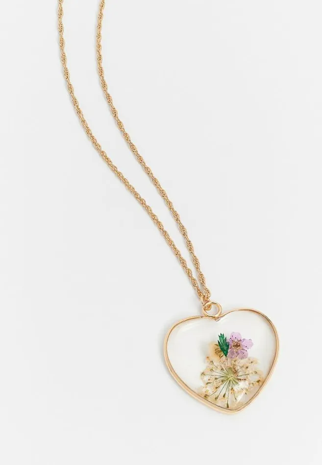 Women Heart Blooms Flower Pendant Necklace Maurices Jewelry