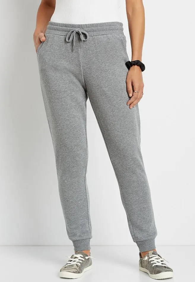 Women Heather Gray Jogger Pant Maurices Bottoms