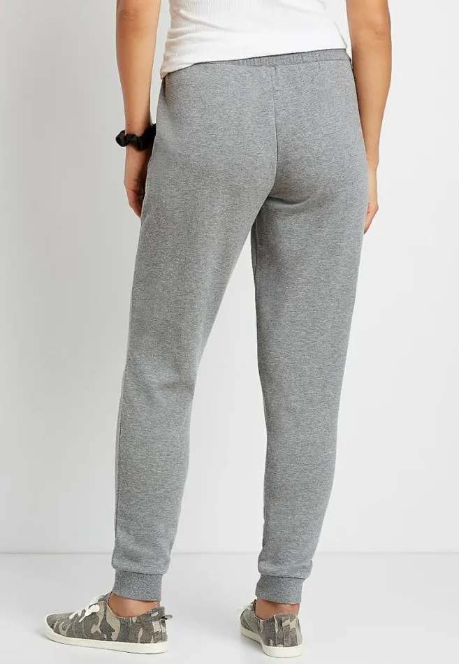 Women Heather Gray Jogger Pant Maurices Bottoms