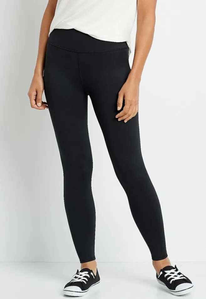 Women High Rise Black Full Length Luxe Legging Maurices Bottoms