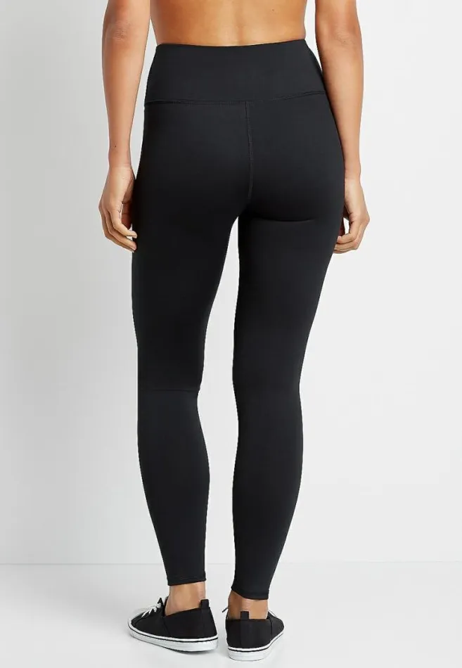 Women High Rise Black Full Length Luxe Legging Maurices Bottoms