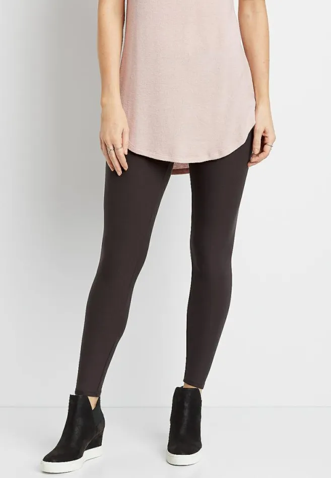 Women High Rise Gray Ultra Soft Legging Maurices Bottoms