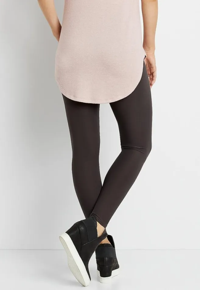 Women High Rise Gray Ultra Soft Legging Maurices Bottoms