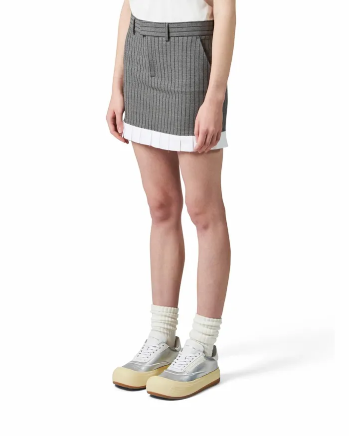 Women High Waist Skirt 8211 Grey Paris Philippe Model Paris Skirts And Dresses