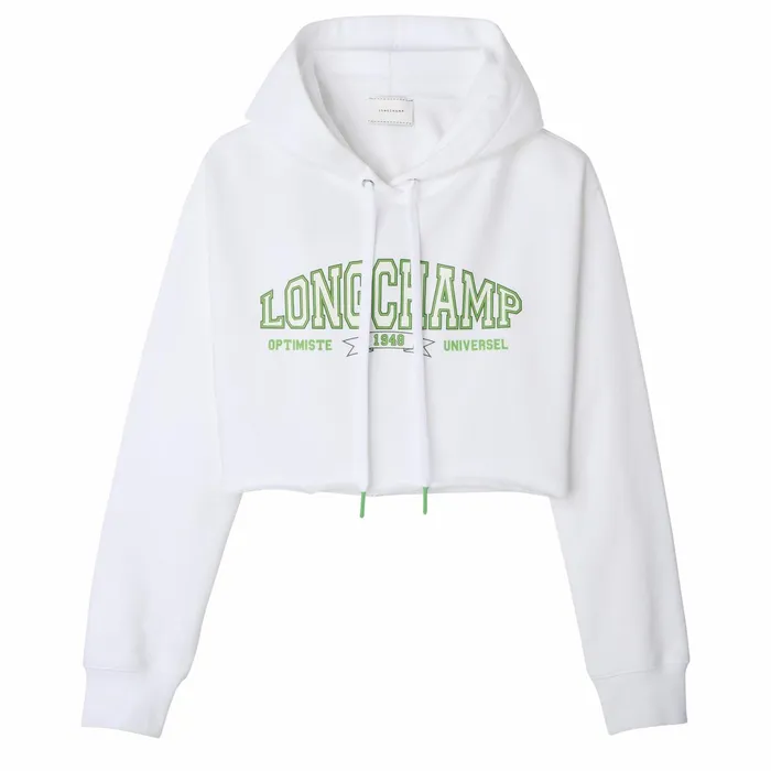 Women Hoodie White Longchamp Tops and Blouses