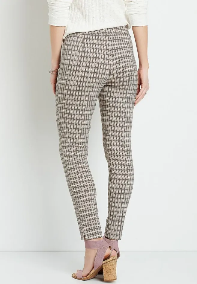 Women Houndstooth Bengaline Skinny Ankle Pant Maurices Bottoms