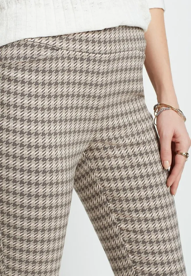 Women Houndstooth Bengaline Skinny Ankle Pant Maurices Bottoms