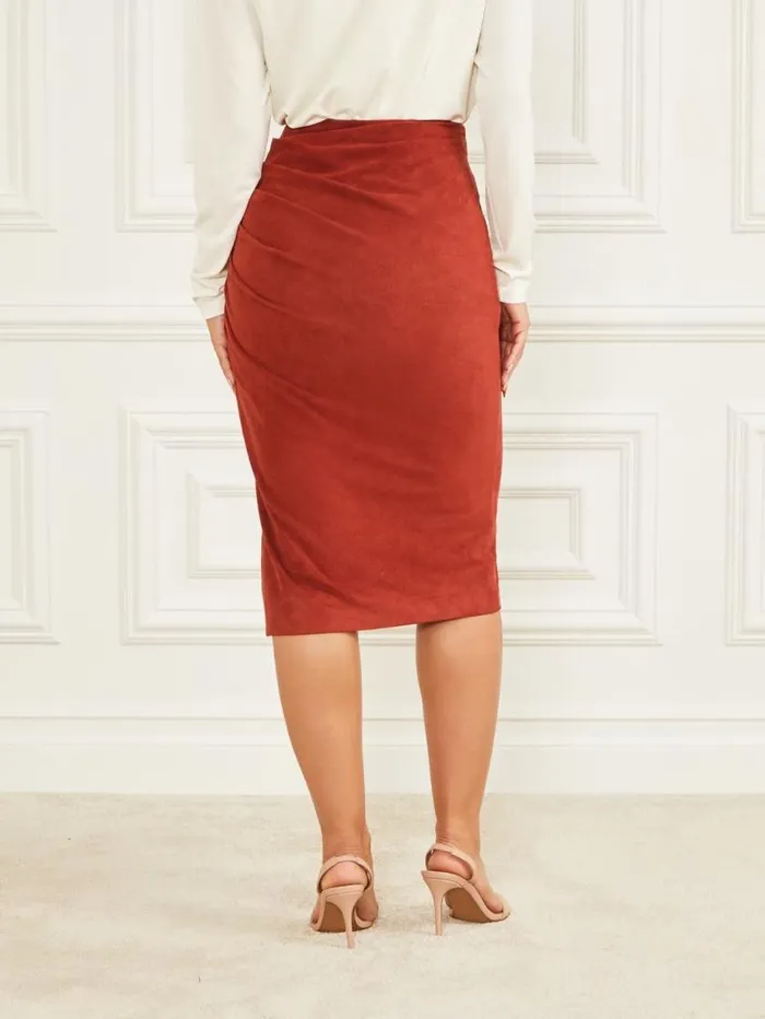 Women Hudson Pencil Skirt Dark Jam Red Marciano Bottoms Women Hudson Pencil Skirt Dark Jam Red Marciano Bottoms