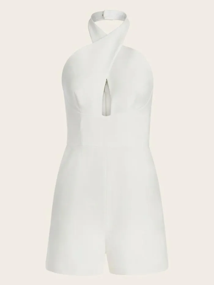Women Iris Halter Romper Pale Pearl Marciano Dresses Women Iris Halter Romper Pale Pearl Marciano Dresses
