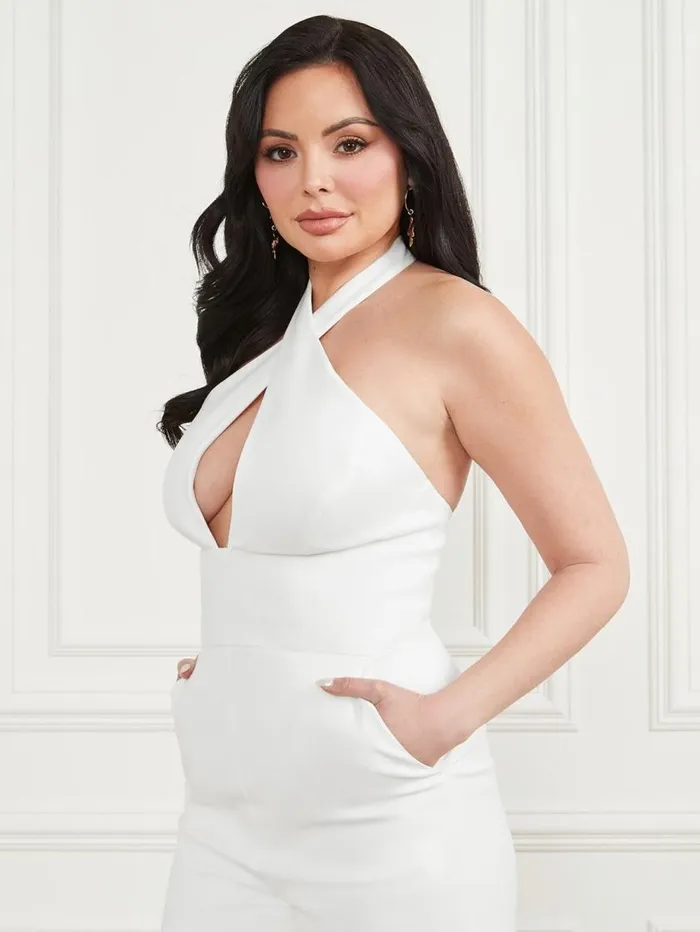 Women Iris Halter Romper Pale Pearl Marciano Dresses Women Iris Halter Romper Pale Pearl Marciano Dresses