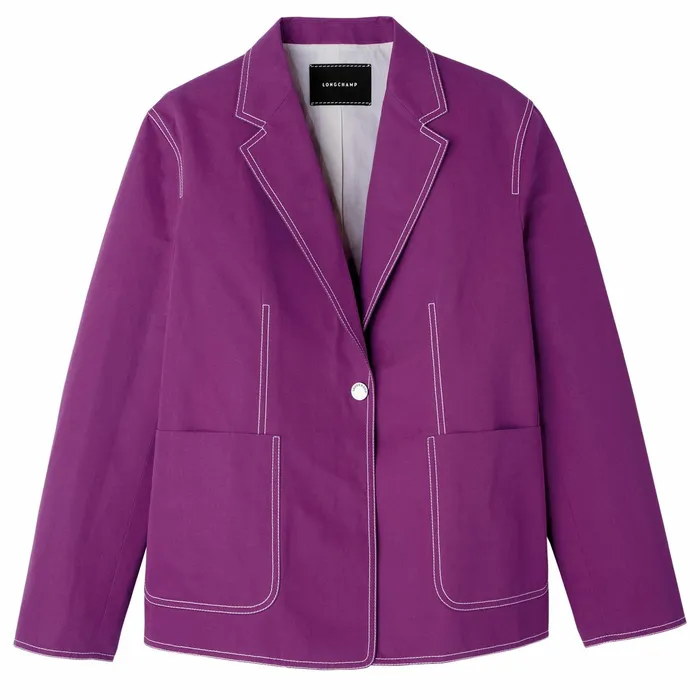 Women Jacket Violet Longchamp Coats and Jackets