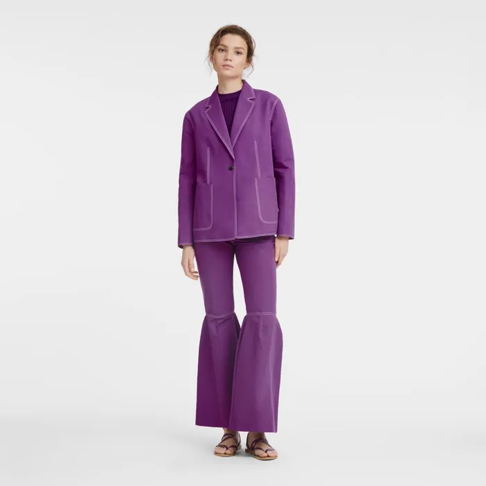 Women Jacket Violet Longchamp Coats and Jackets