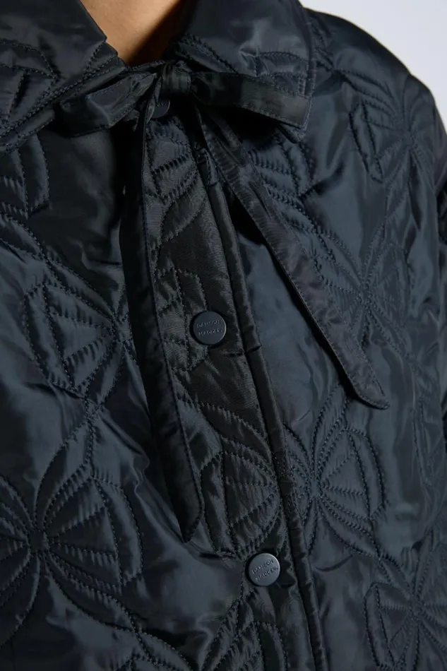 Women Jackets and Coats Damson Madder Aubrey Quilted Coat Black Bows