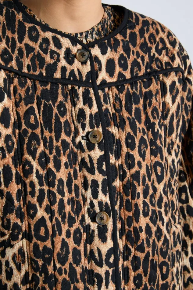 Women Jackets and Coats Damson Madder Macy Quilted Jacket 8211 Leopard