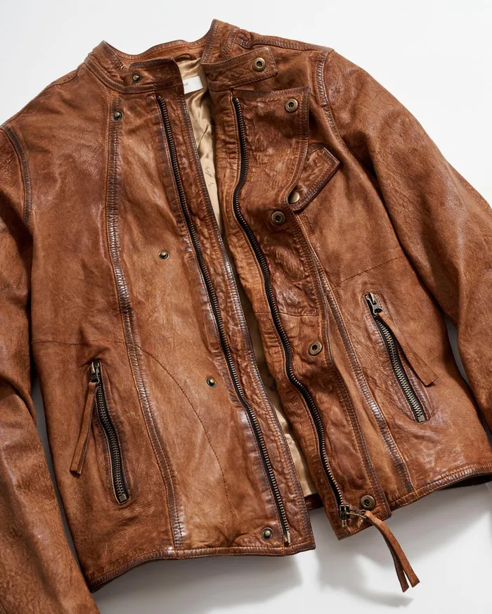 Women Jackets and Outerwear Billy Reid Biker Jacket Brown
