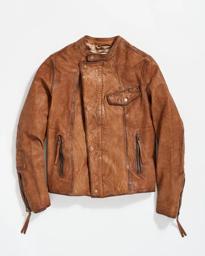 Women Jackets and Outerwear Billy Reid Biker Jacket Brown