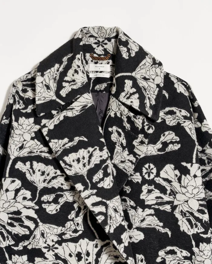 Women Jackets and Outerwear Billy Reid Cocoon Coat Custom Blackwhite