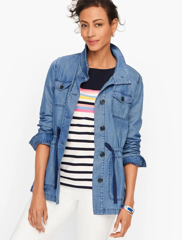 Women Jackets And Blazers Talbots Classic Field Jacket Indigo