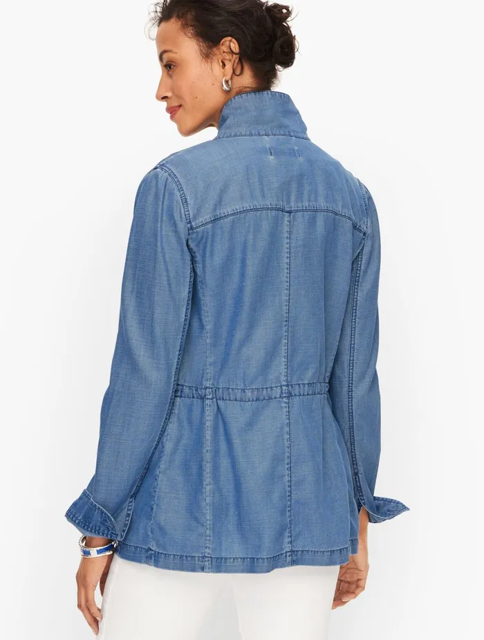 Women Jackets And Blazers Talbots Classic Field Jacket Indigo