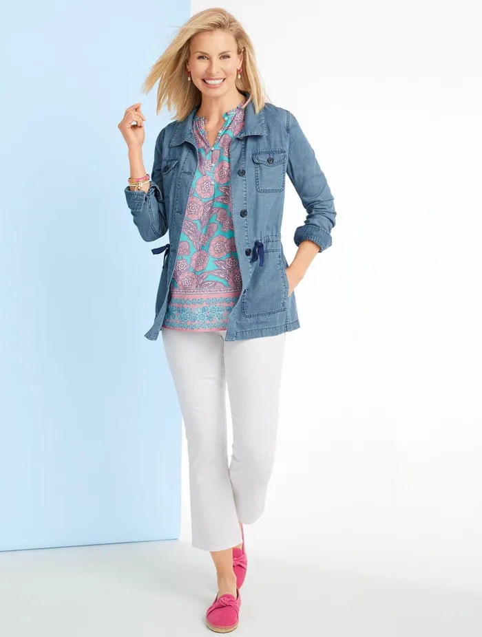Women Jackets And Blazers Talbots Classic Field Jacket Indigo