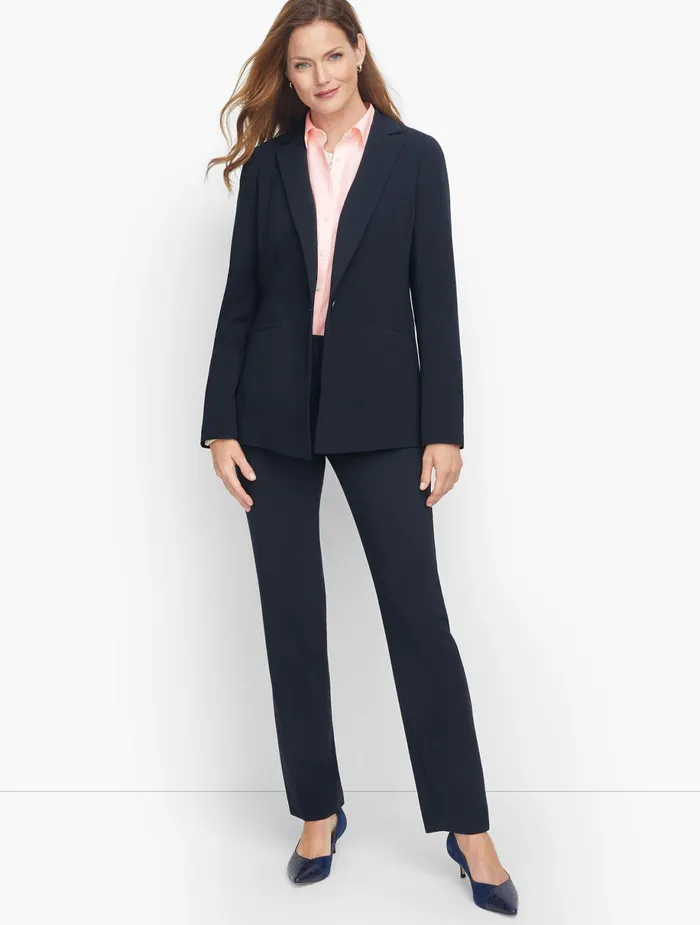 Women Jackets And Blazers Talbots Easy Travel Single Button Blazer Black