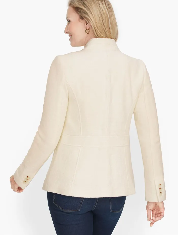 Women Jackets And Blazers Talbots Feminine Boiled Wool Blazer