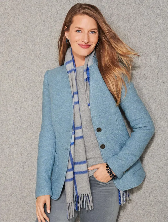 Women Jackets And Blazers Talbots Feminine Boiled Wool Blazer
