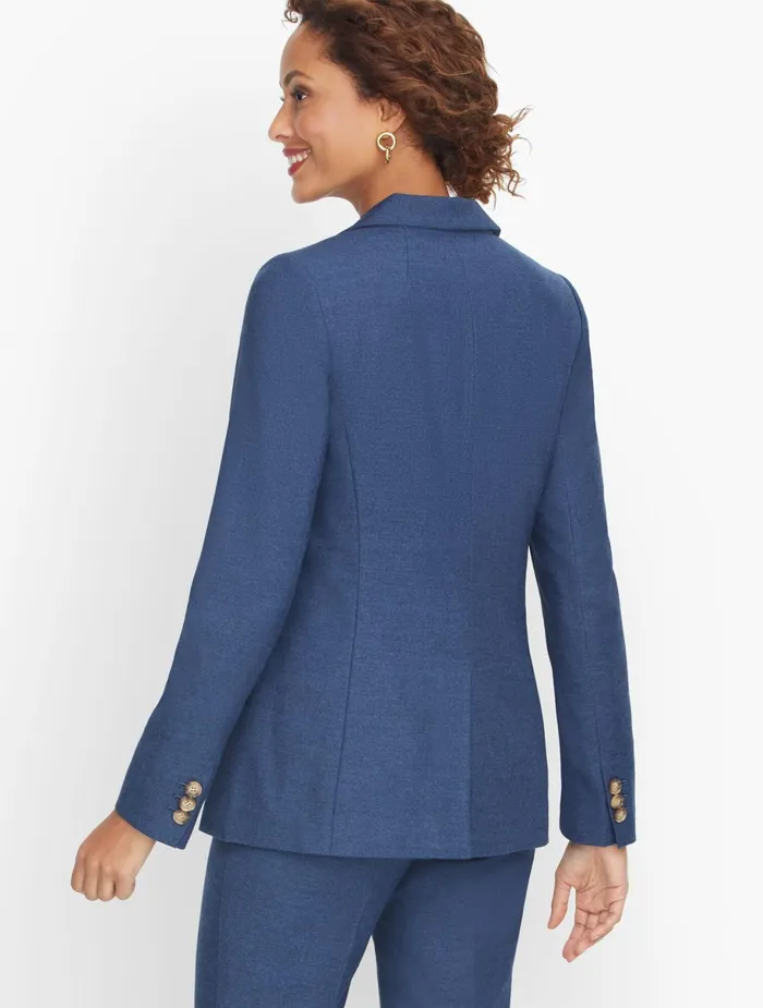 Women Jackets And Blazers Talbots Luxe Italian Flannel Blazer Black