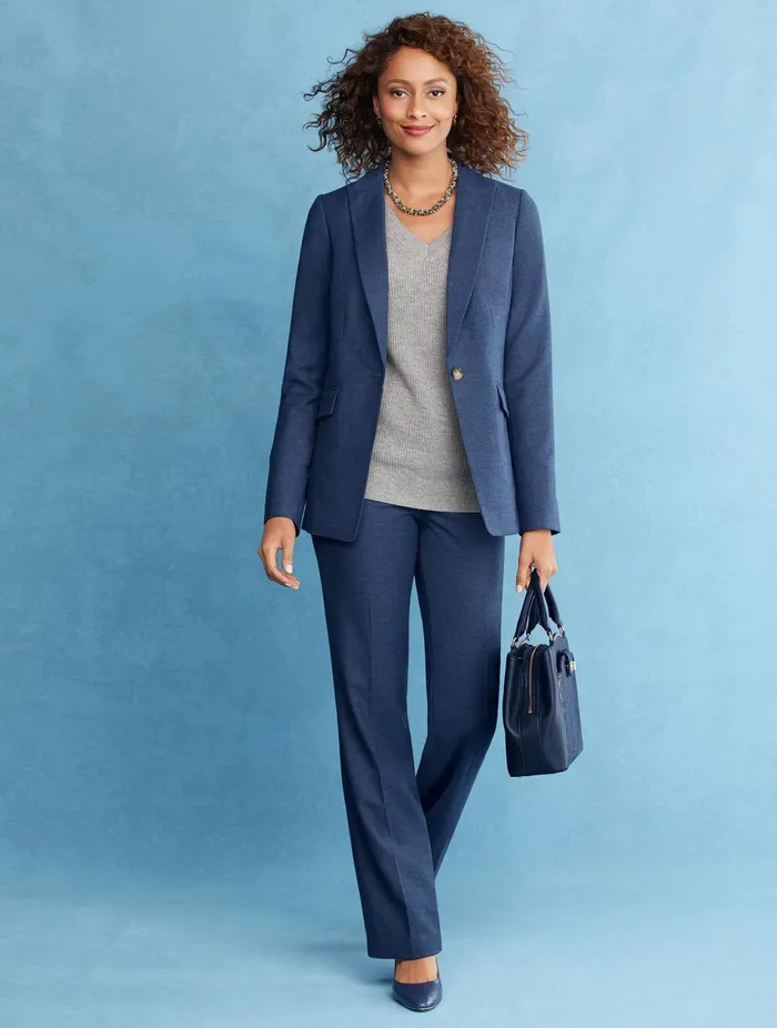 Women Jackets And Blazers Talbots Luxe Italian Flannel Blazer Black