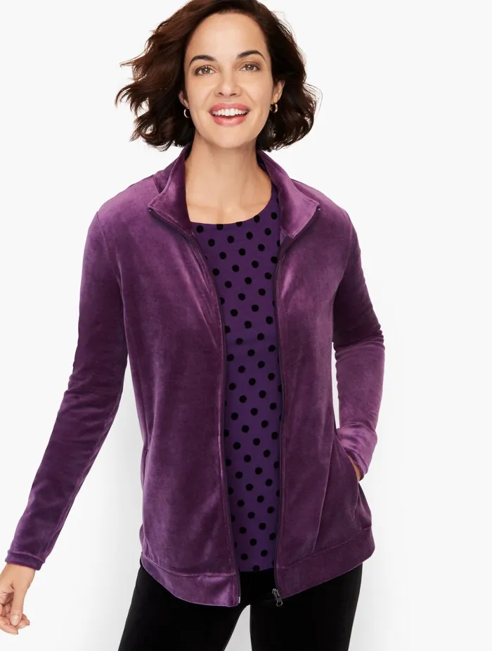 Women Jackets And Blazers Talbots Luxe Velour Jacket
