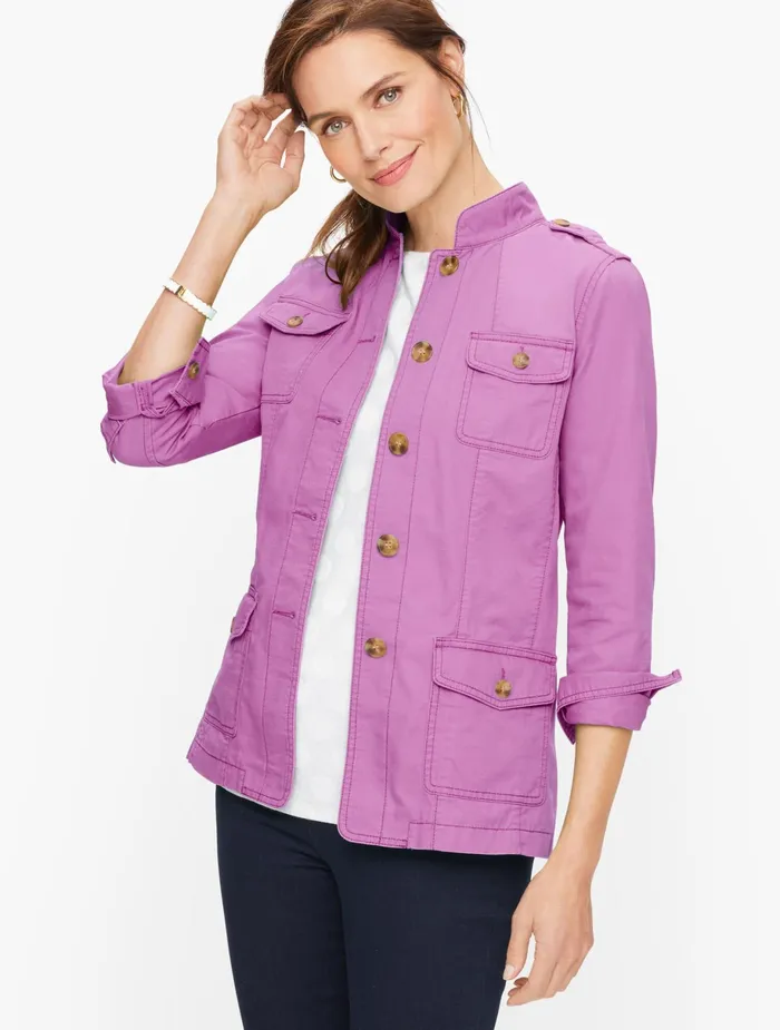 Women Jackets And Blazers Talbots Military Inspired Jacket Ivory
