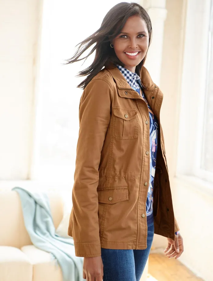 Women Jackets And Blazers Talbots Safari Jacket Rhubarb