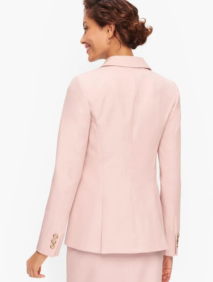 Women Jackets And Blazers Talbots Urban Twill Blazer Dove Pink