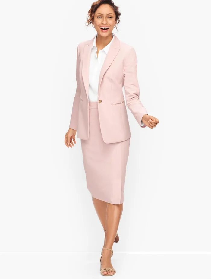 Women Jackets And Blazers Talbots Urban Twill Blazer Dove Pink