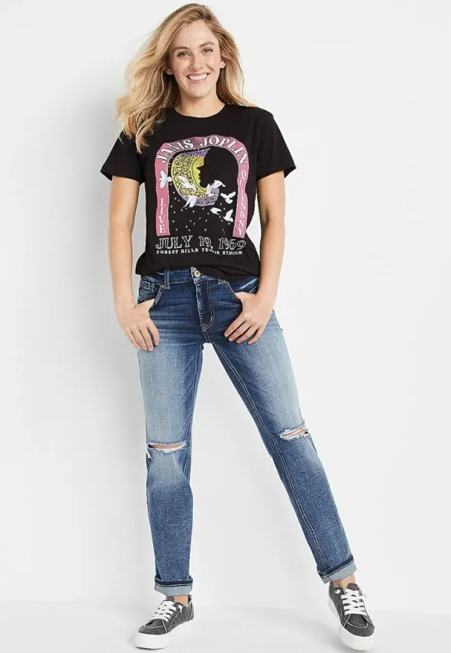 Women Janis Joplin Oversized Graphic Tee Maurices Tops