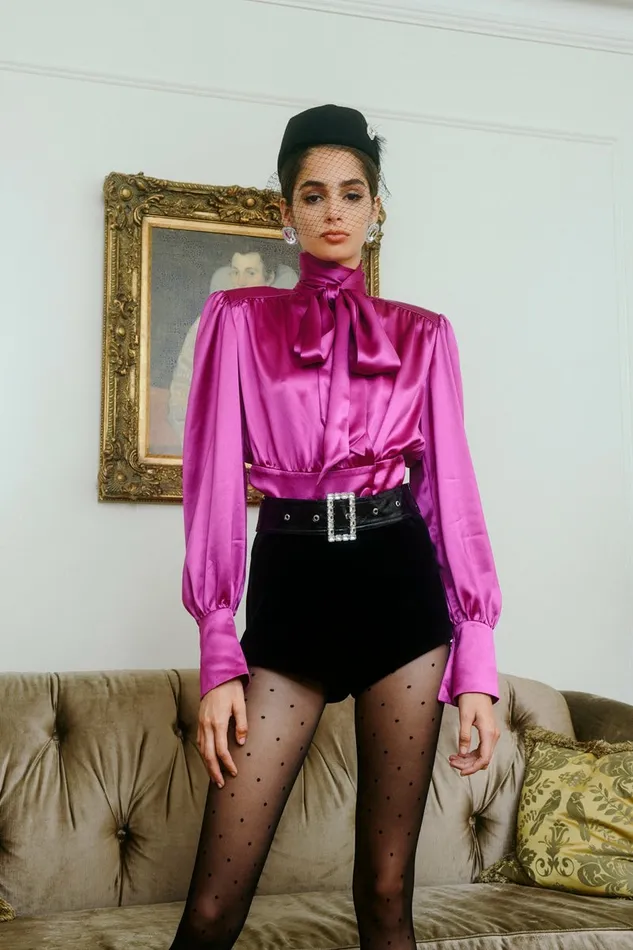 Women Jayna Purple Blouse Nana Jacqueline Tops