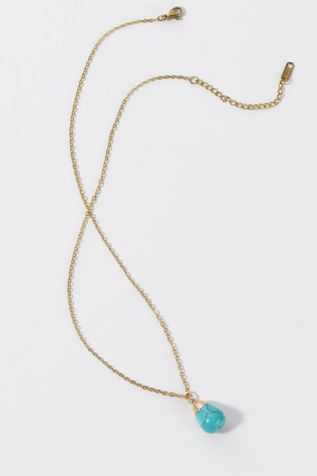 Women Jewellery Cupshe Aphordite Stainless Steel Stone Gold Shiny Necklace Multicolor