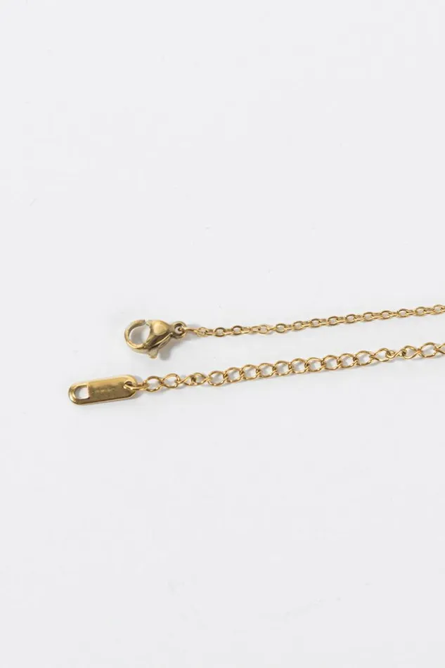 Women Jewellery Cupshe Aphordite Stainless Steel Stone Gold Shiny Necklace Multicolor