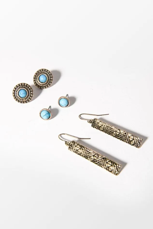 Women Jewellery Cupshe Gossip Boho Geometric Print Earrings Multicolor
