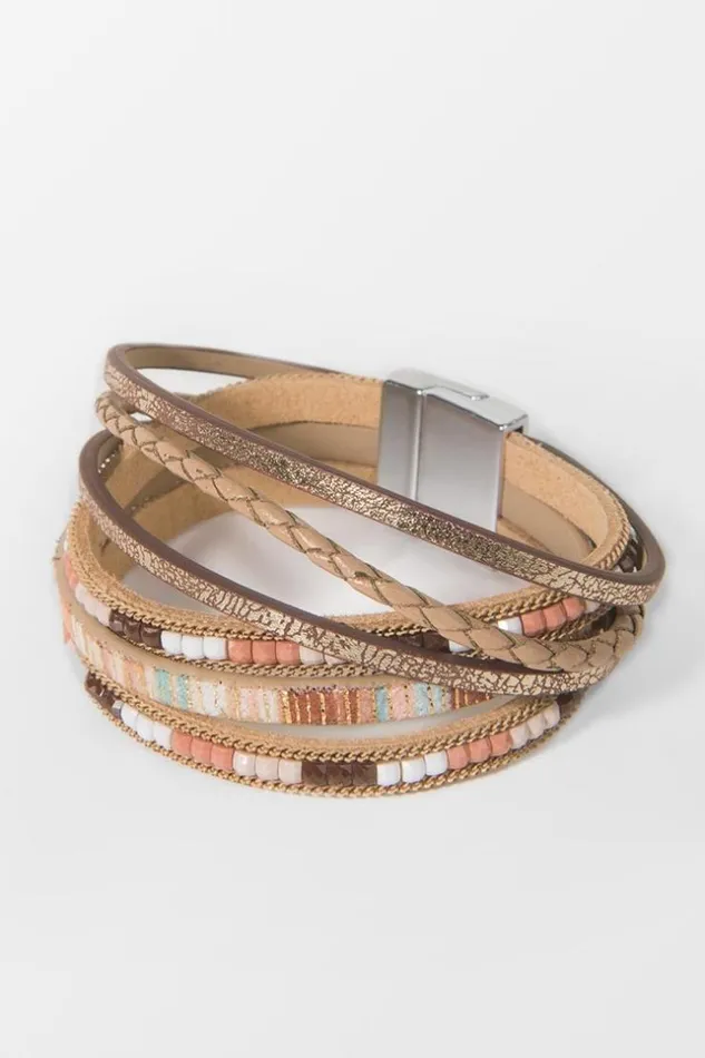 Women Jewellery Cupshe Gossip Boho Stripe Bracelet Multicolor