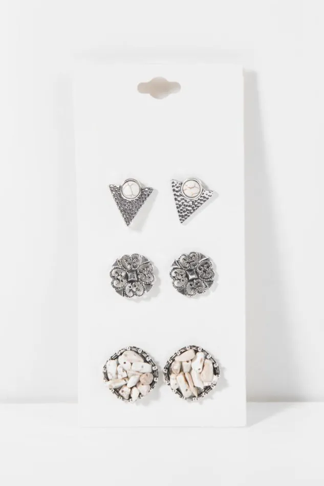 Women Jewellery Cupshe Katerina Chic Geometric Print Earring Multicolor