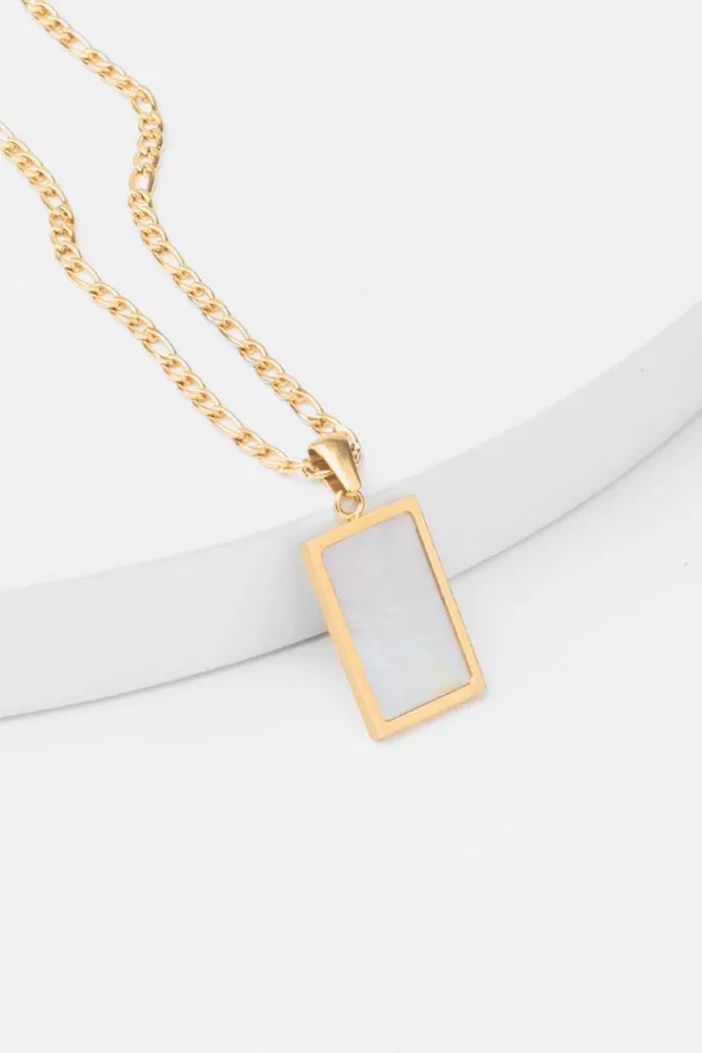 Women Jewellery Cupshe Pinky Promise Geometric Shell Necklace Multicolor