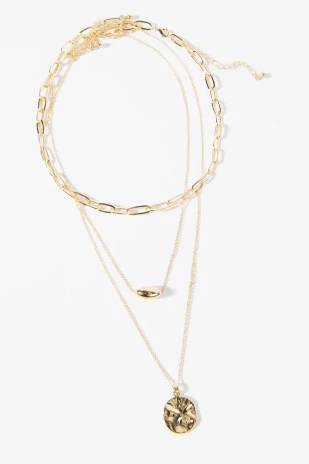 Women Jewellery Cupshe Pinky Promise Gold Geometric Metal Necklace Multicolor