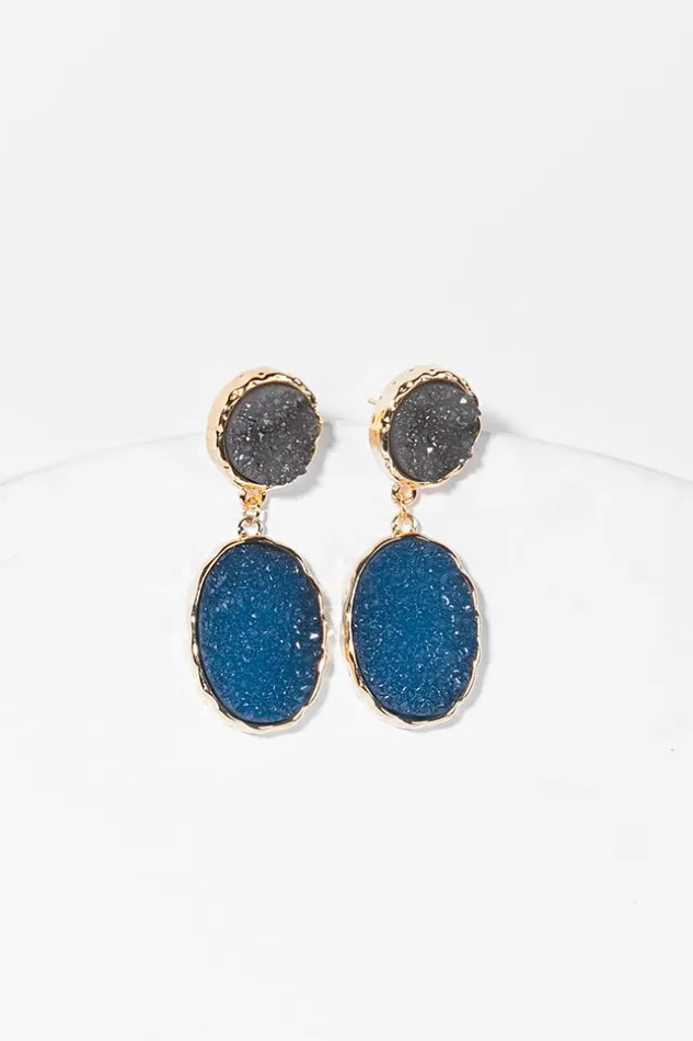 Women Jewellery Cupshe Trunk Bay Cobalt Minimalism Geometric Earrings Multicolor