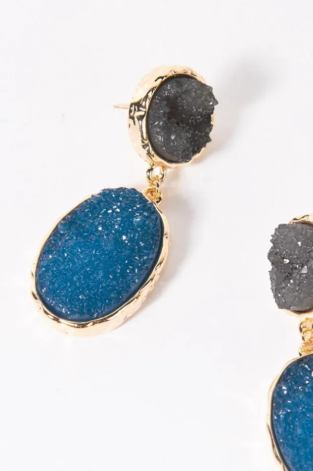 Women Jewellery Cupshe Trunk Bay Cobalt Minimalism Geometric Earrings Multicolor